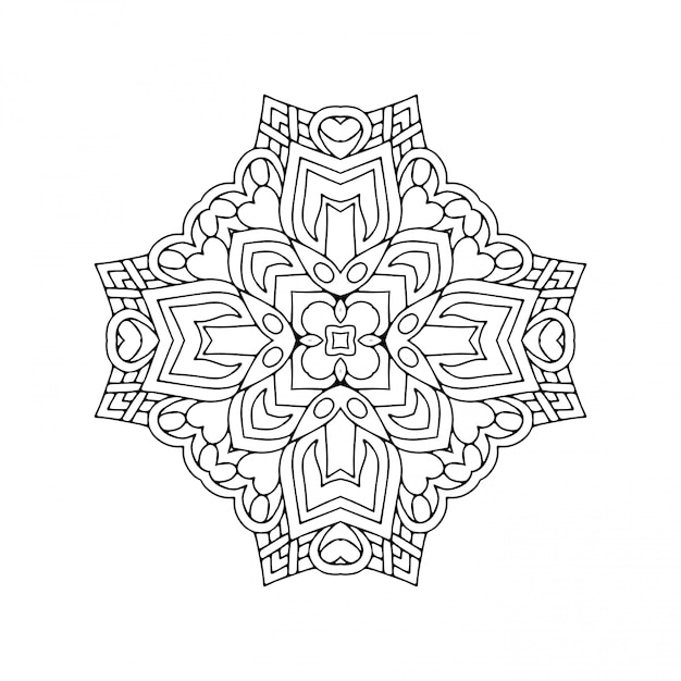 Mandala design. Lineart, decorative elements