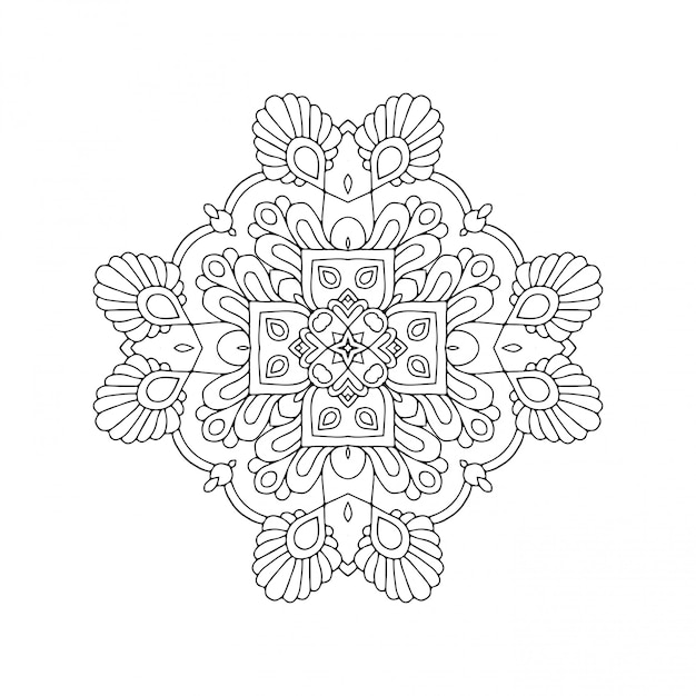 Mandala design. lineart, decorative elements