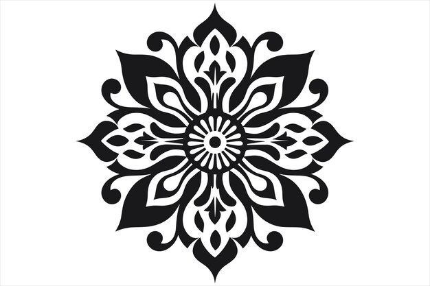 Vector mandala design patterns silhouette vector