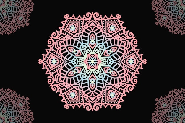 Mandala Design. Round lace pattern design.