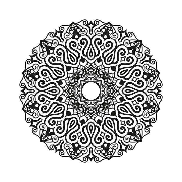 Mandala design template with white background