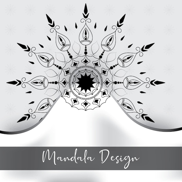 Vector mandala design template