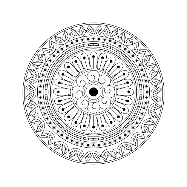 Mandala Design Vintage Decorative Background Vector Art