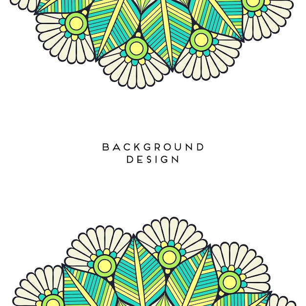 Mandala design on white blank background