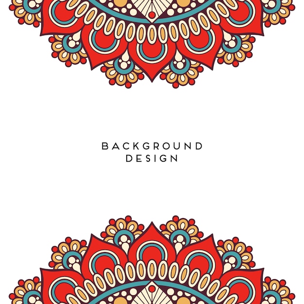 Mandala design on white blank background