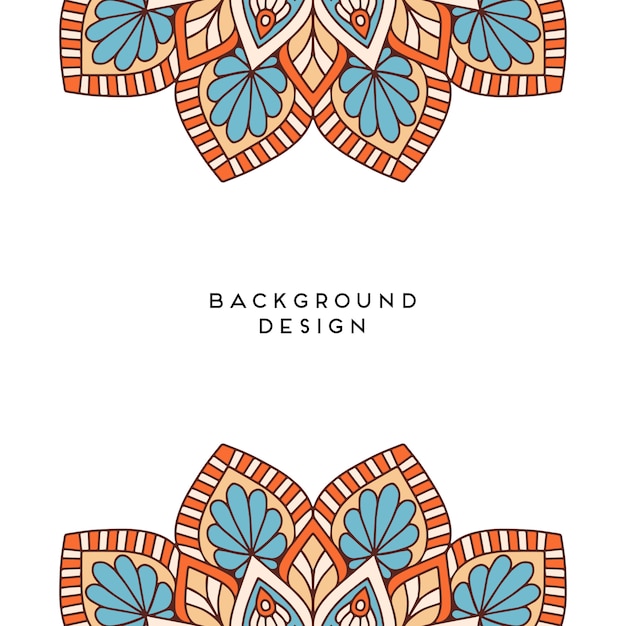 Mandala design on white blank background