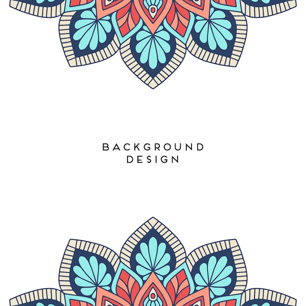 Mandala design on white blank background