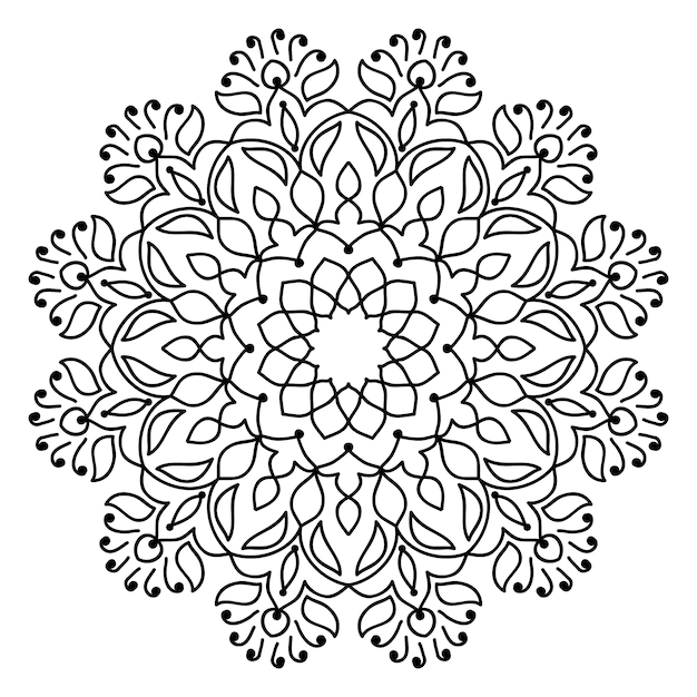 Vettore mandala design con bianco