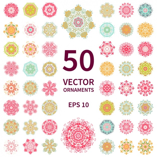 Vector mandala designs collection