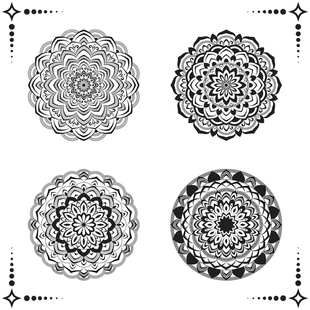 Collezione di disegni di mandala