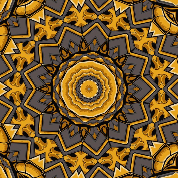 Mandala doodle fantasy flower decorated background