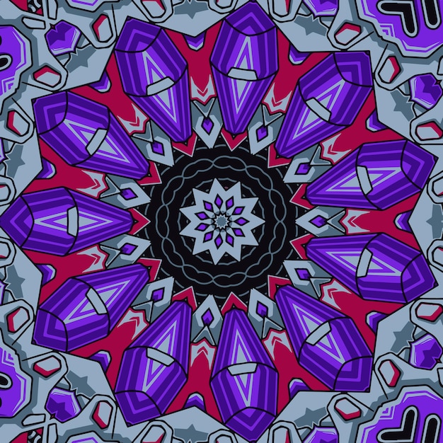 Mandala doodle lijn versierde achtergrond abstracte geometrische betegelde vector naadloze boho etnische patroon sier