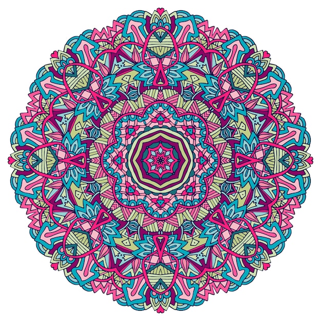 Mandala doodle lijnen ingericht. Boho etnische versiering.