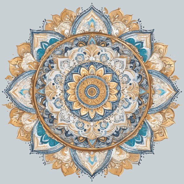 Mandala drawing vector on a white background