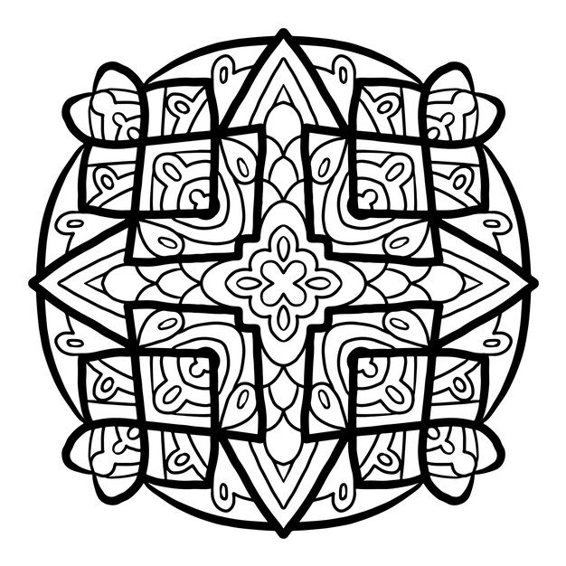 Vector mandala elegance luxury colection coloring page