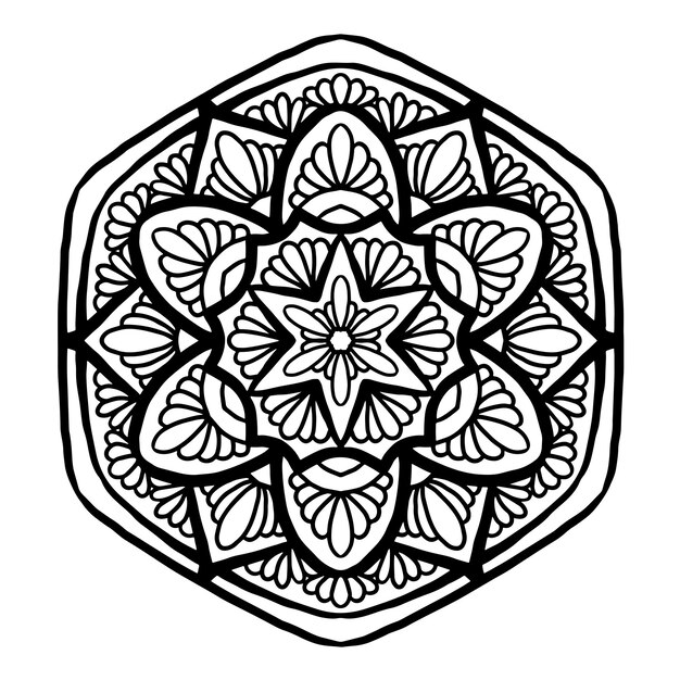 Vector mandala elegance luxury colection coloring page