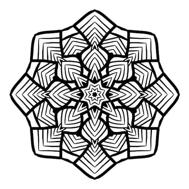 Vector mandala elegance luxury colection coloring page