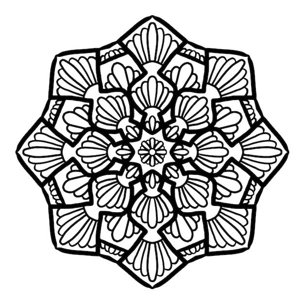 Vector mandala elegance luxury colection coloring page