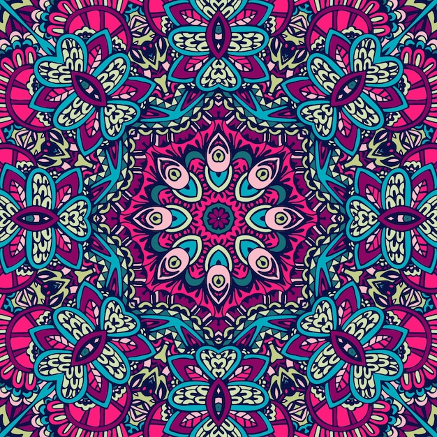 Mandala festival etnico arte seamless pattern