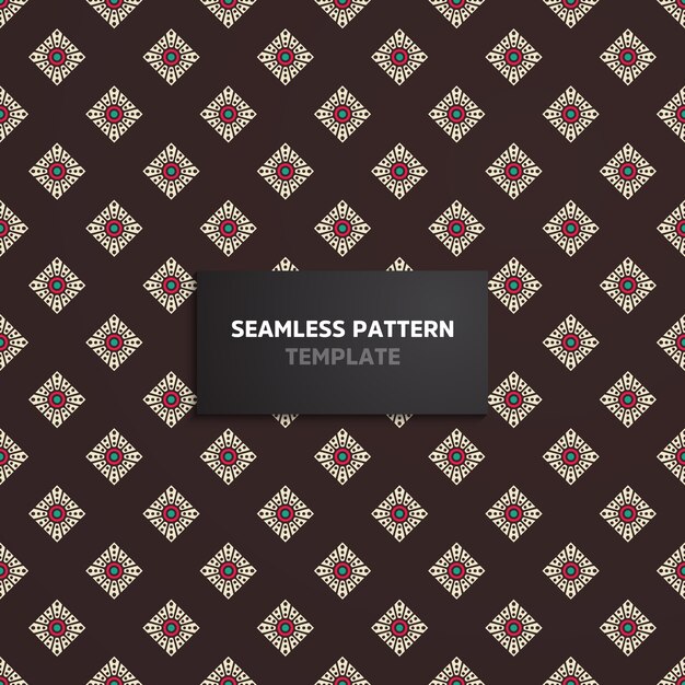 Mandala ethnic motive seamless pattern