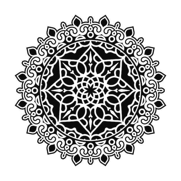 Modello di disegno di sfondo piatto mandala