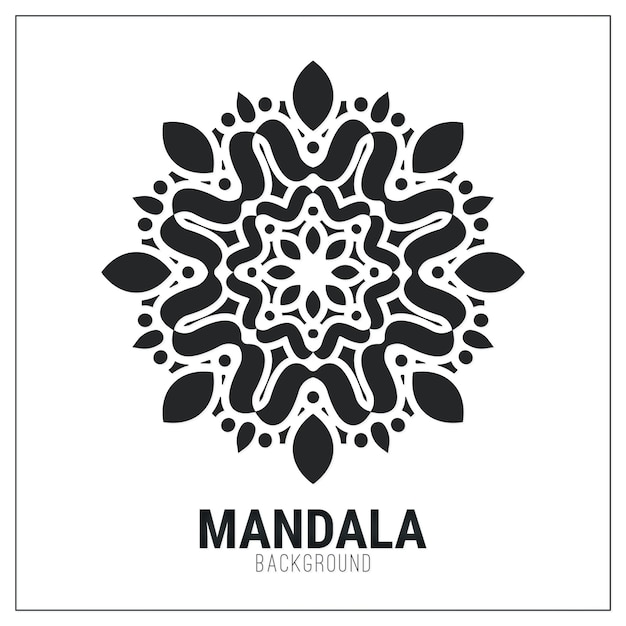 Mandala flat background design template