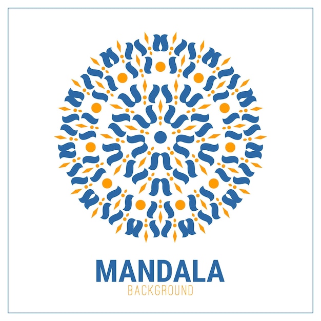 Mandala flat background design template