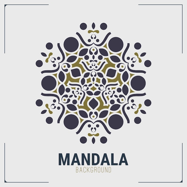 Mandala flat background design template