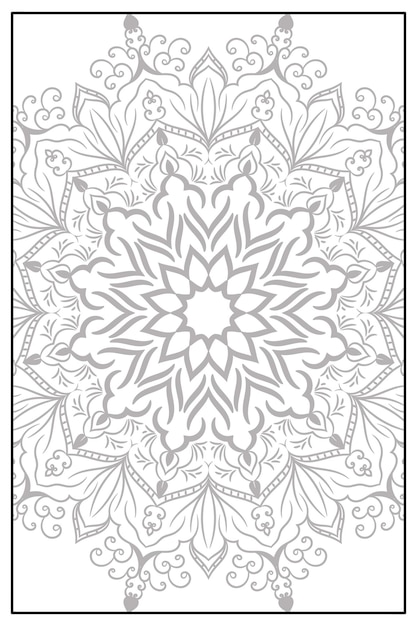 Vector mandala floral coloring page adults kdp adult mandala coloring page kdp interior, mandala coloring