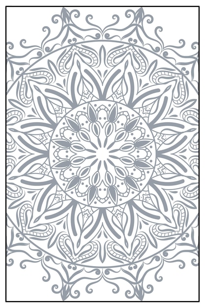 Vector mandala floral coloring page adults kdp adult mandala coloring page kdp interior, mandala coloring