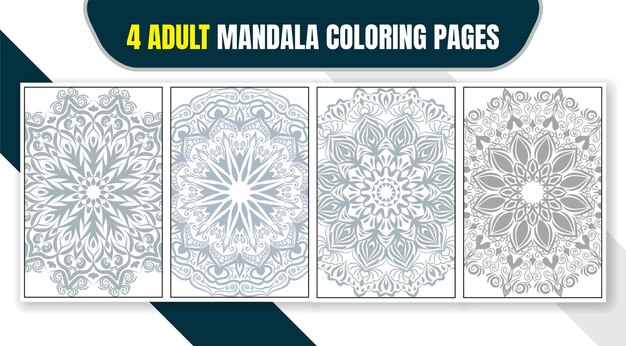 Vector mandala floral coloring page adults kdp adult mandala coloring page kdp interior, mandala coloring