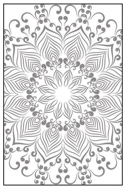 Vector mandala floral coloring page adults kdp adult mandala coloring page kdp interior, mandala coloring