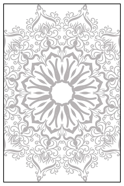 Vector mandala floral coloring page adults kdp adult mandala coloring page kdp interior, mandala coloring