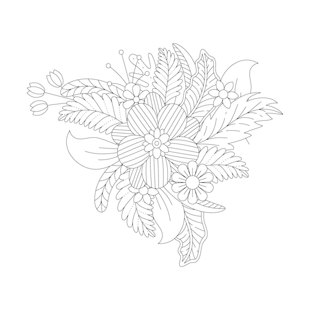 Mandala Floral coloring page