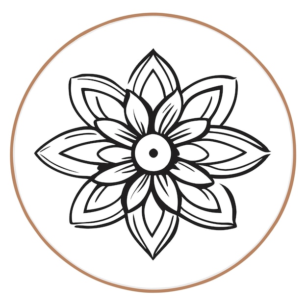 Vettore illustrazione vettoriale floreale mandala