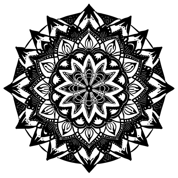 Illustrazione vettoriale floreale mandala