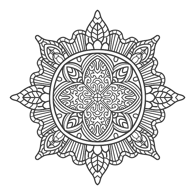 Mandala floral zentangle coloring pages