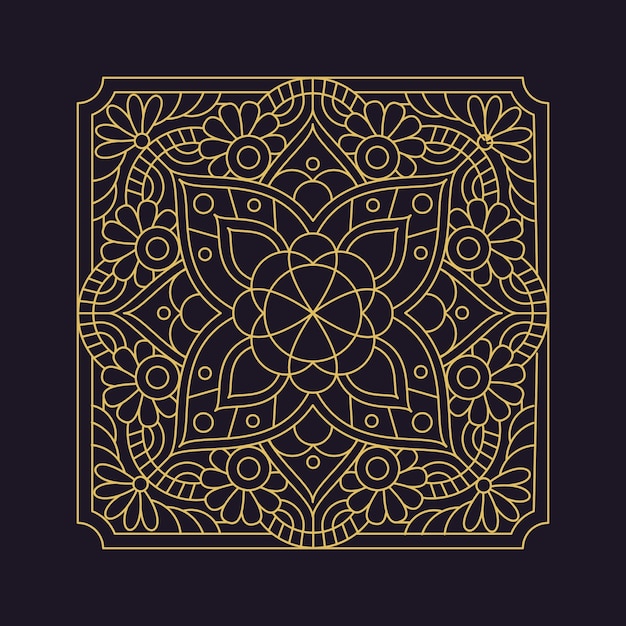 Mandala flower beautiful vector