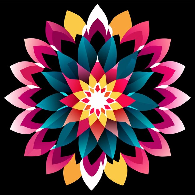 Vector mandala flower design