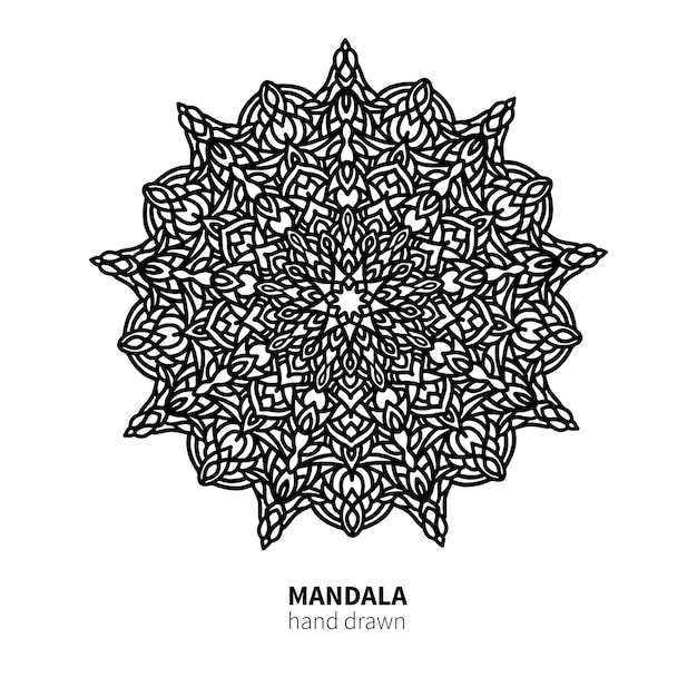 Vector mandala flower drawing