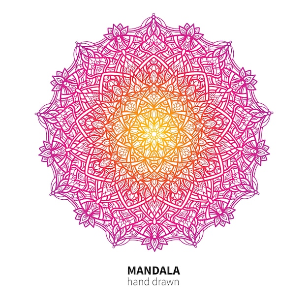 Disegno del fiore di mandala.