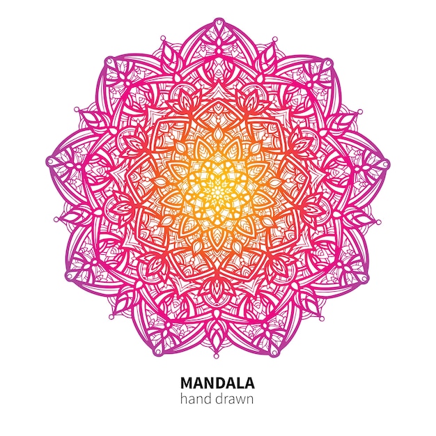 Mandala flower drawing