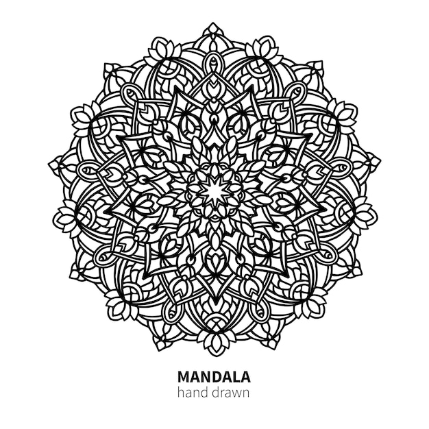 Mandala flower drawing