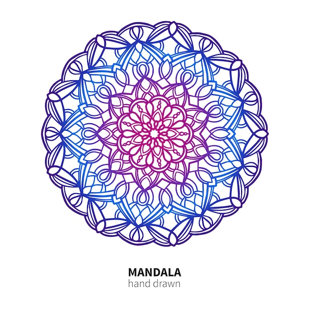 Mandala flower drawing