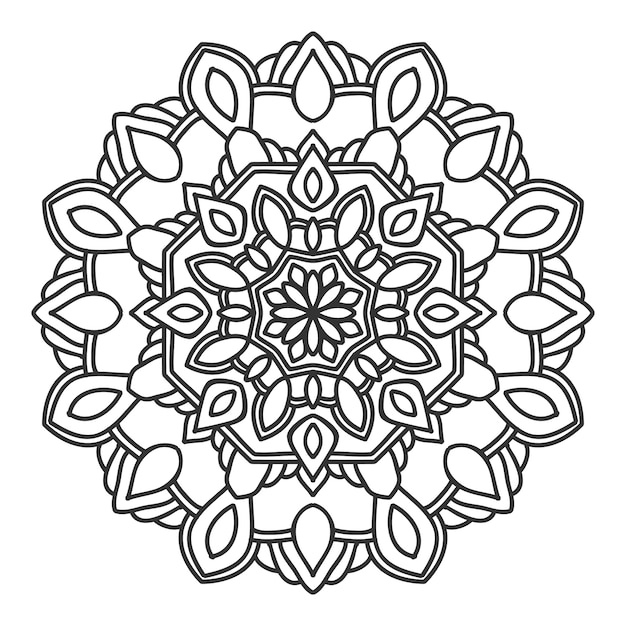 Mandala flower illustration vector design