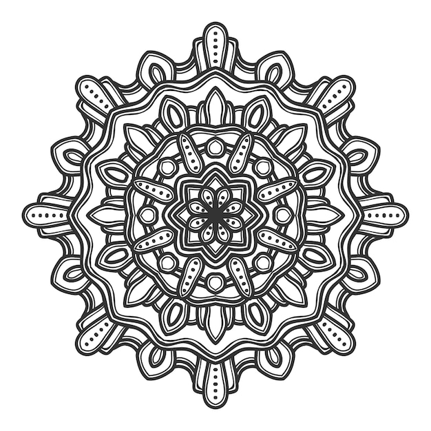 Mandala flower illustration vector design