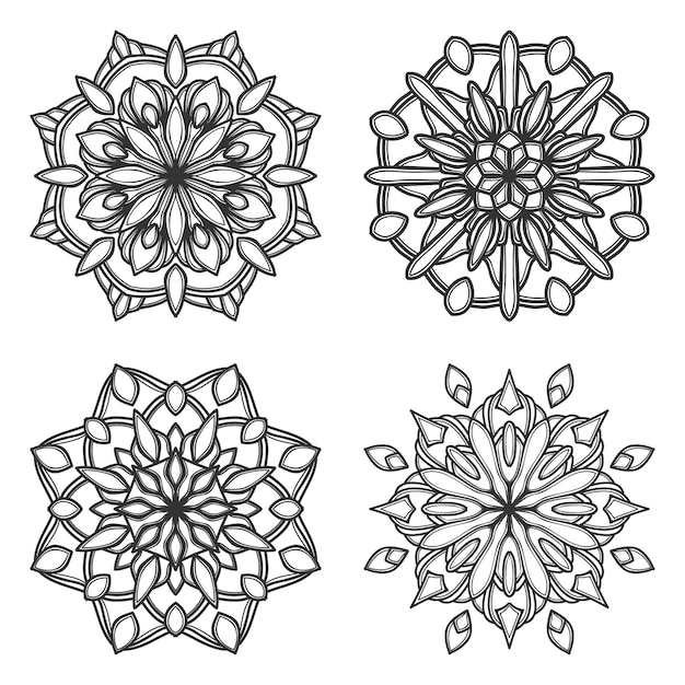 マンダラの花のイラスト