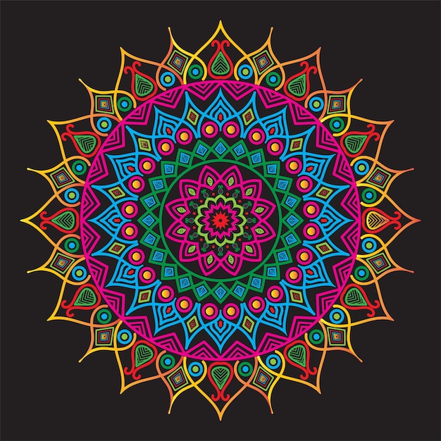 Mandala flowers design coloring pages 2022