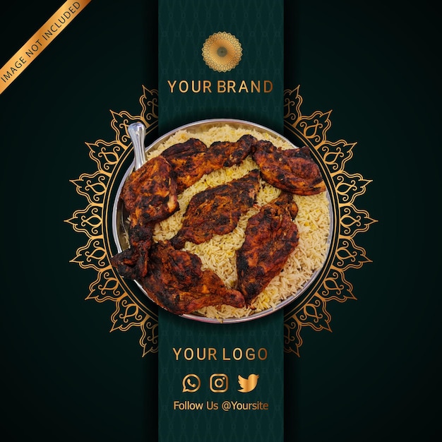 Vector mandala food promotion