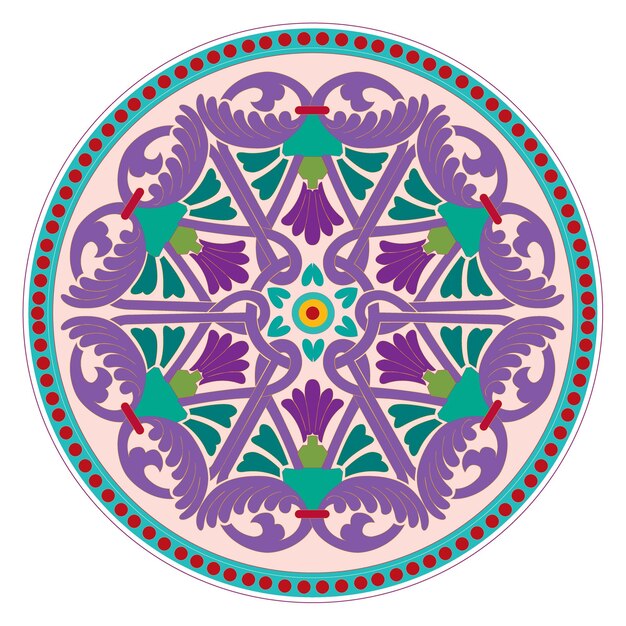 Mandala frame and border with arabic backgournd